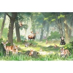 Fototapeta dla dzieci na wymiar, leśne zwierzęta M137