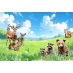 Fototapeta dla dzieci na wymiar, leśne zwierzęta na polanie M138