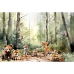 Fototapeta dla dzieci na wymiar, leśne zwierzęta M140