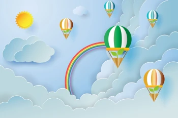  Fototapeta dla dzieci balony 2574