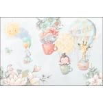  Fototapeta dla dzieci baloniki, małpka, słonik M029