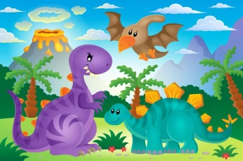  Fototapeta dla dzieci dinozaury 40a