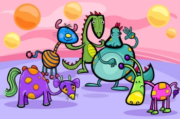  Fototapeta dla dzieci dinozaury kolorowe 47a