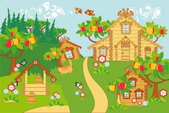  Fototapeta dla dzieci domki 1381