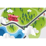  Fototapeta dla dzieci droga, samolot, las dwk071