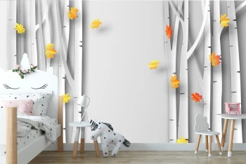  Fototapeta dla dzieci drzewa, natura, kolorowe liście dwk333