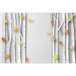  Fototapeta dla dzieci drzewa, natura, kolorowe liście dwk333