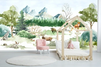  Fototapeta dla dzieci dzikie zwierzęta M008