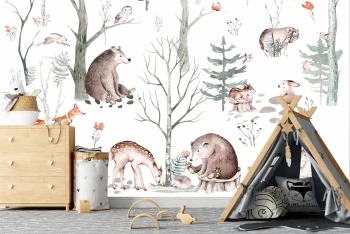  Fototapeta dla dzieci dzikie zwierzęta M009