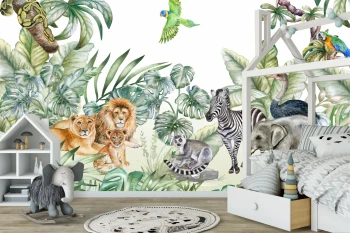  Fototapeta dla dzieci dżungla, safari, Afryka M036