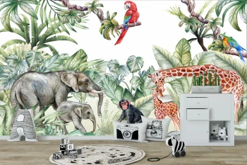  Fototapeta dla dzieci dżungla, safari, Afryka M037