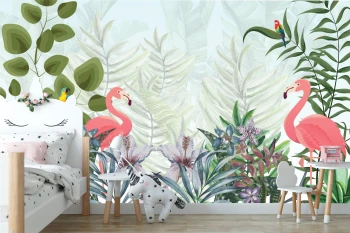  Fototapeta dla dzieci flamingi dwk216