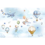  Fototapeta dla dzieci góry, balony, samoloty, misie dwk256