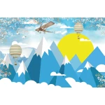  Fototapeta dla dzieci góry, samoloty , balony dwk263