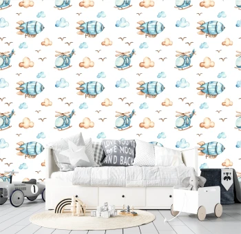  Fototapeta dla dzieci kolorowe sterowce MP015