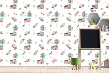  Fototapeta dla dzieci kosmiczna rakieta MP010