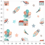  Fototapeta dla dzieci kosmiczna rakieta MP010