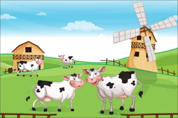  Fototapeta dla dzieci krówki 1301