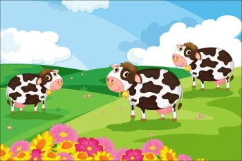  Fototapeta dla dzieci krówki 1305