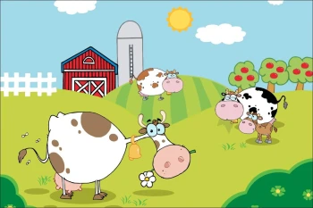 Fototapeta dla dzieci krówki 1316