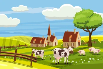  Fototapeta dla dzieci krówki 2595