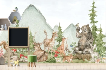  Fototapeta dla dzieci leśne zwierzęta M005