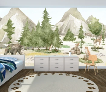  Fototapeta dla dzieci leśne zwierzęta M006