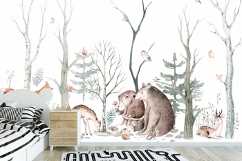  Fototapeta dla dzieci leśne zwierzęta M010