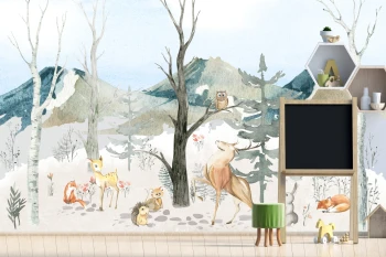  Fototapeta dla dzieci leśne zwierzęta M011