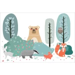  Fototapeta dla dzieci leśne zwierzęta dwk329