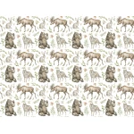  Fototapeta dla dzieci leśne zwierzęta, wilki, łoś, niedźwiedź MP017