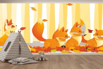  Fototapeta dla dzieci na wymiar liski dwk062