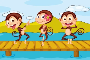  Fototapeta dla dzieci małpki 1441