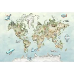  Fototapeta dla dzieci mapa, Afryka, pingwin M042