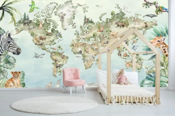 Fototapeta dla dzieci mapa, Afryka, M044