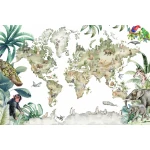  Fototapeta dla dzieci mapa, Afryka, zwierzęta M045