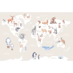  Fototapeta dla dzieci mapa świata M046 