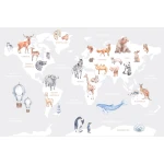  Fototapeta dla dzieci mapa świata M047 