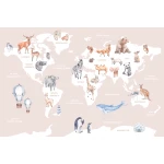  Fototapeta dla dzieci mapa świata M048 