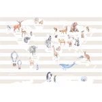  Fototapeta dla dzieci mapa świata M050 