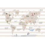  Fototapeta dla dzieci mapa świata M051