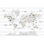  Fototapeta dla dzieci mapa świata M053 