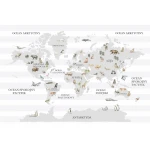  Fototapeta dla dzieci mapa świata M054 