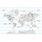  Fototapeta dla dzieci mapa świata M055 