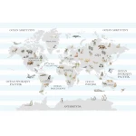  Fototapeta dla dzieci mapa świata M056 