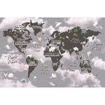 Fototapeta dla dzieci mapa świata dwk300