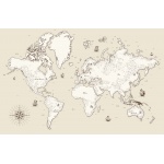 Fototapeta dla dzieci mapa świata dwk301