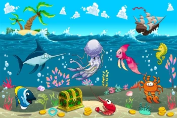  Fototapeta dla dzieci mieszkańcy oceanu 29a
