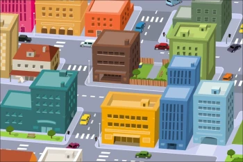  Fototapeta dla dzieci miasto 1464