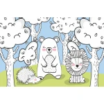  Fototapeta dla dzieci misie, zwierzątka dwk072